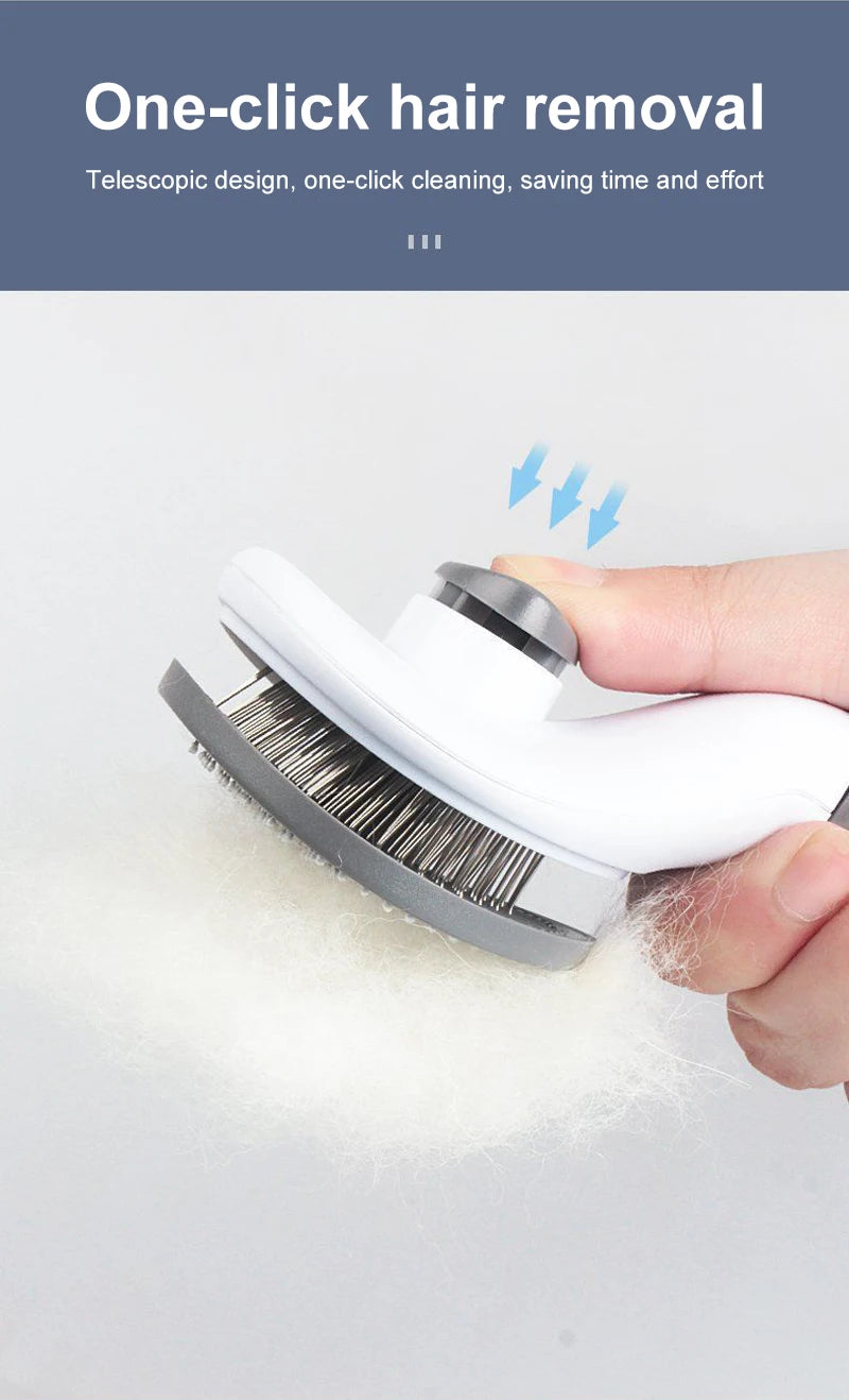 Pet Hair Remover Grooming Brush – Dogs & Cats