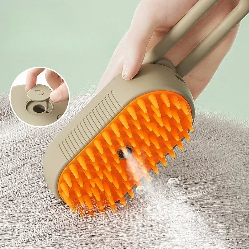 3-in-1 Steam Pet Grooming Brush