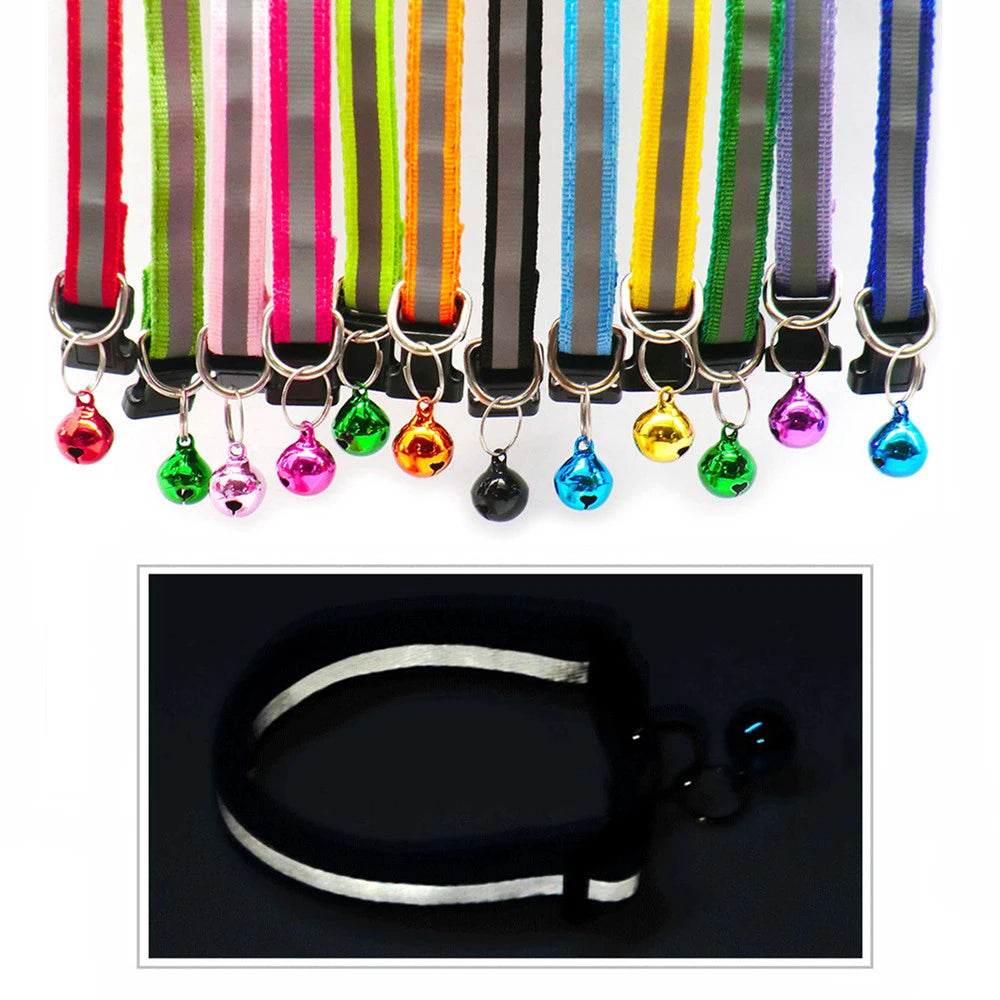 Reflective Cat & Small Dog Collars with Bells