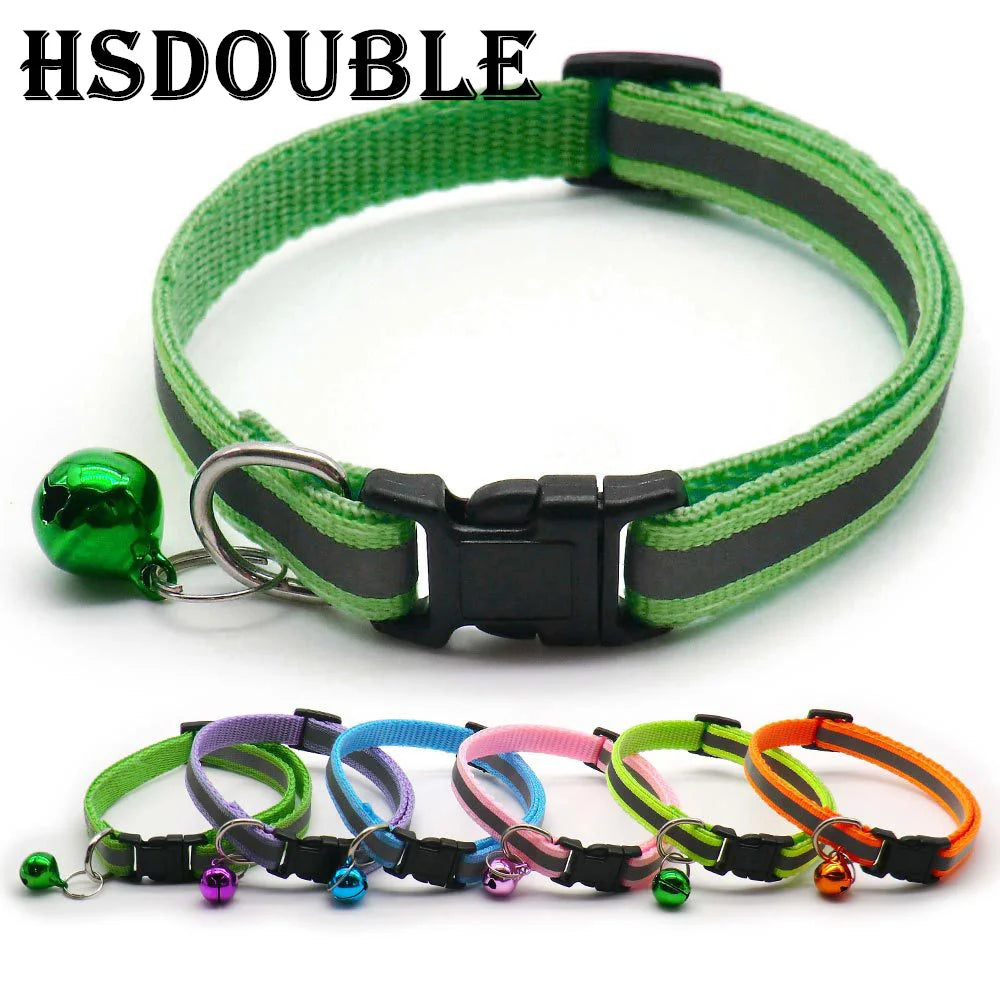 Reflective Cat & Small Dog Collars with Bells