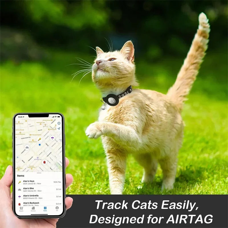 Cat Collar with Airtag & Bell