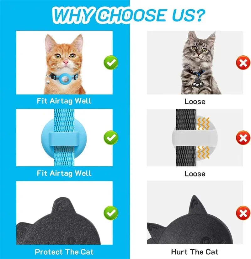 Cat Collar with Airtag & Bell