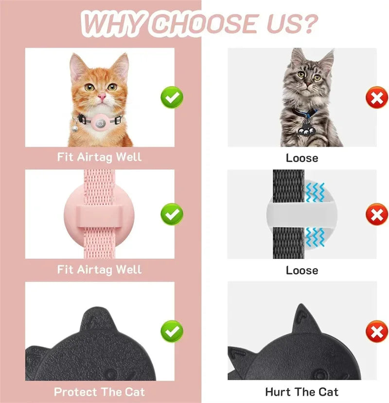 Cat Collar with Airtag & Bell