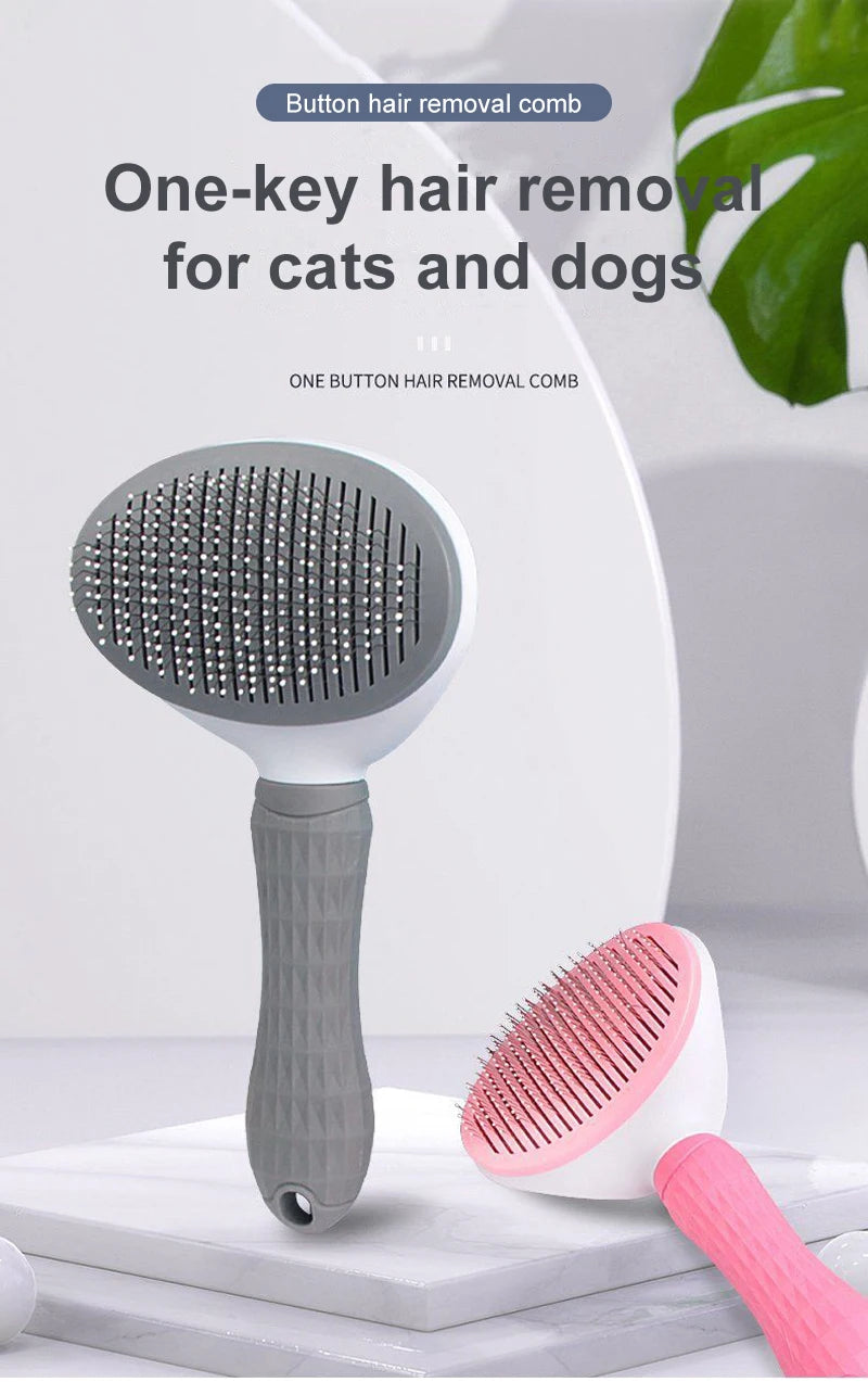 Pet Hair Remover Grooming Brush – Dogs & Cats