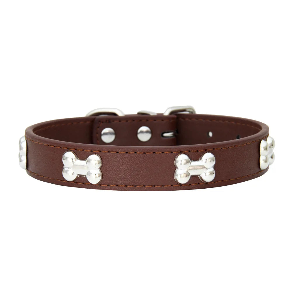 Durable Leather Dog & Cat Collar