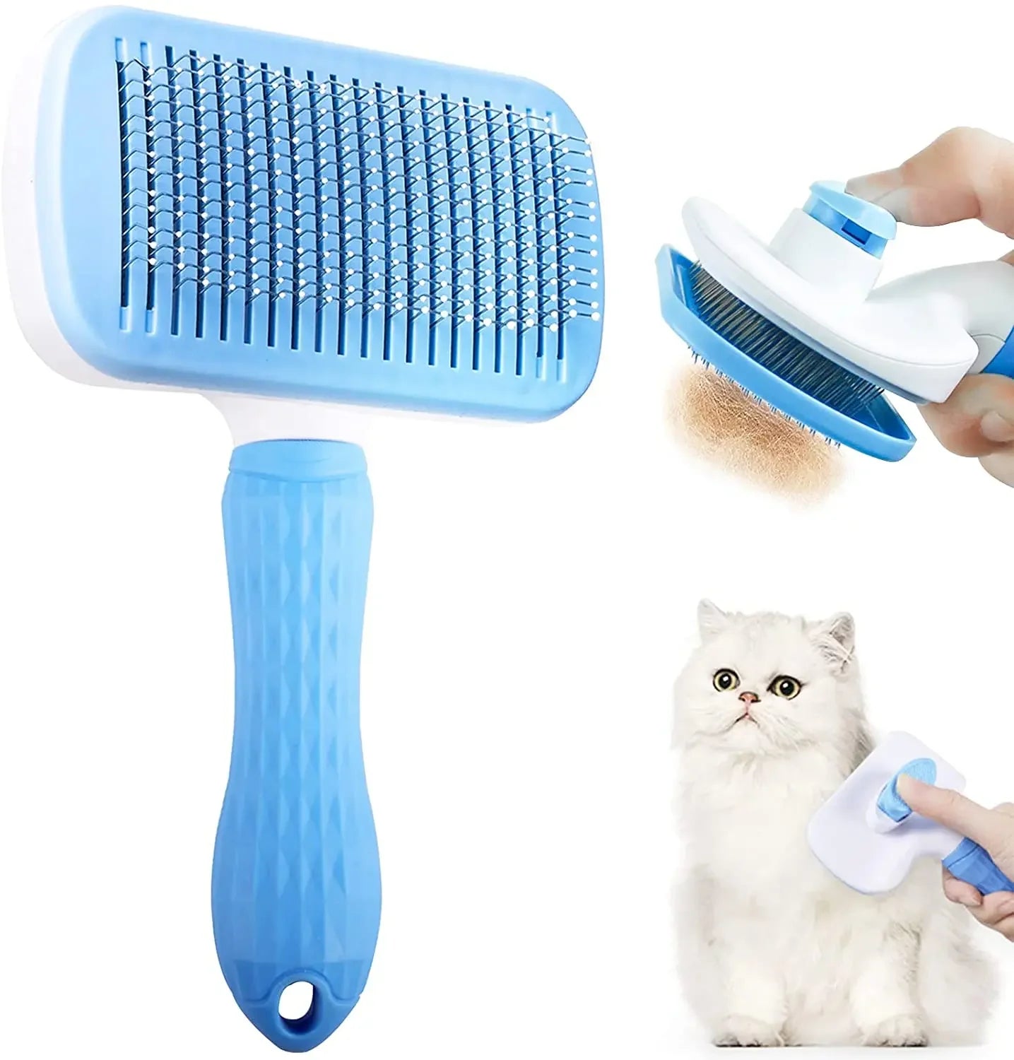 Pet Hair Remover Grooming Brush – Dogs & Cats