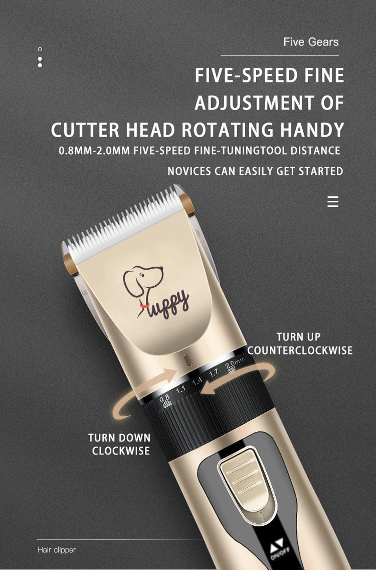 Cordless Pet Hair Clipper with Ceramic Blade