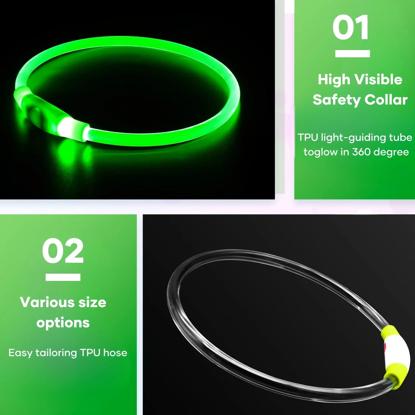 LED Rechargeable Dog Collar