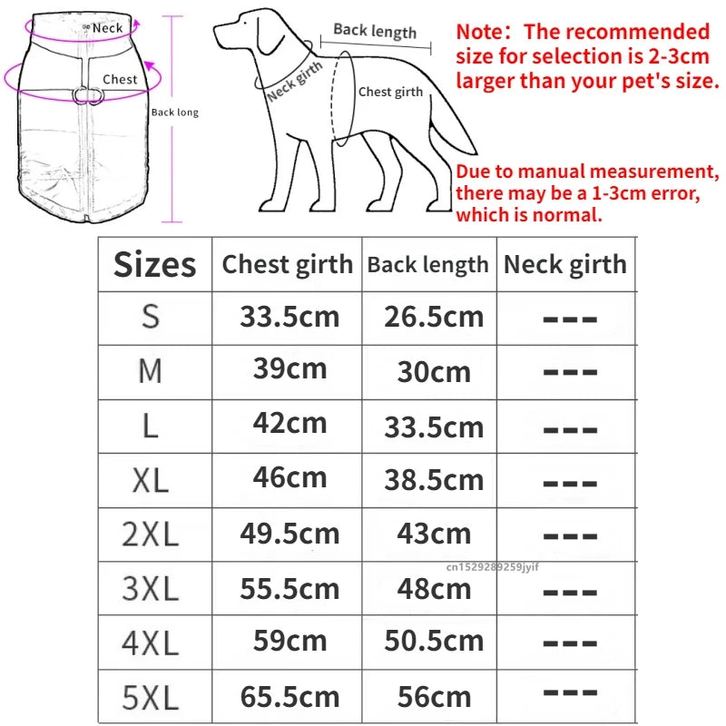 Waterproof Dog Clothes Winter Vest
