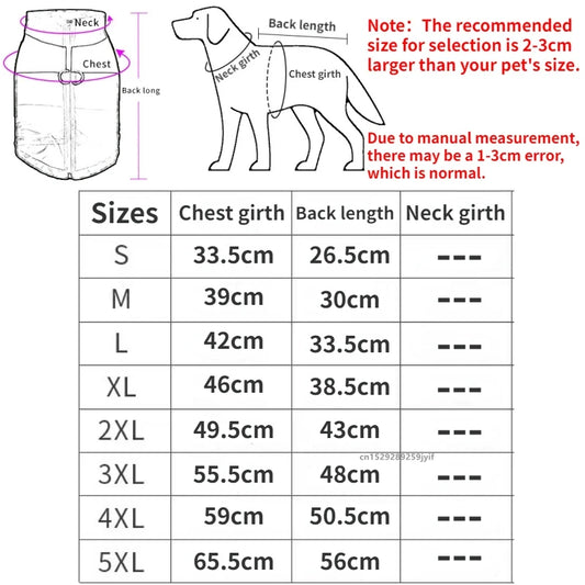 Waterproof Dog Clothes Winter Vest