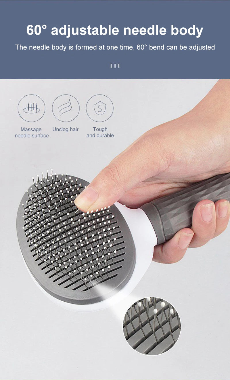 Pet Hair Remover Grooming Brush – Dogs & Cats