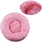 Round Plush Pet Bed for Dogs & Cats