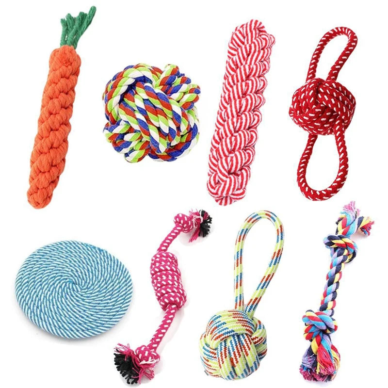 1PC Dog Toy Carrot Knot Rope