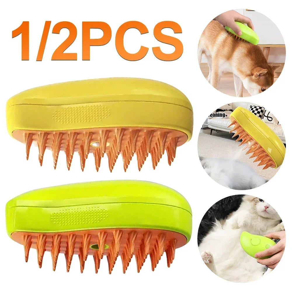 3-in-1 Steam Pet Grooming Brush