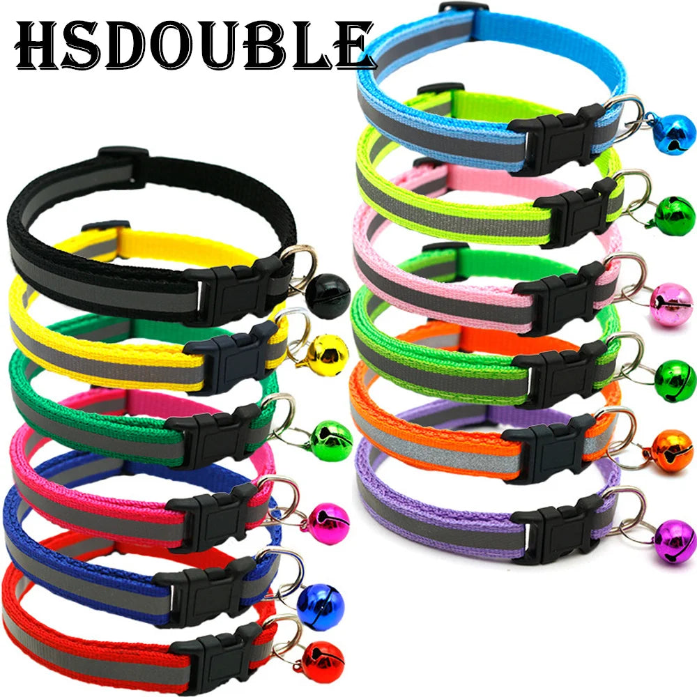 Reflective Cat & Small Dog Collars with Bells