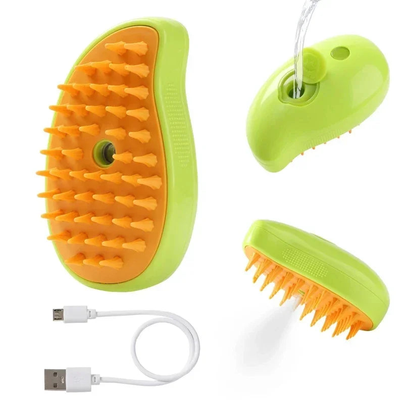 3-in-1 Steam Pet Grooming Brush
