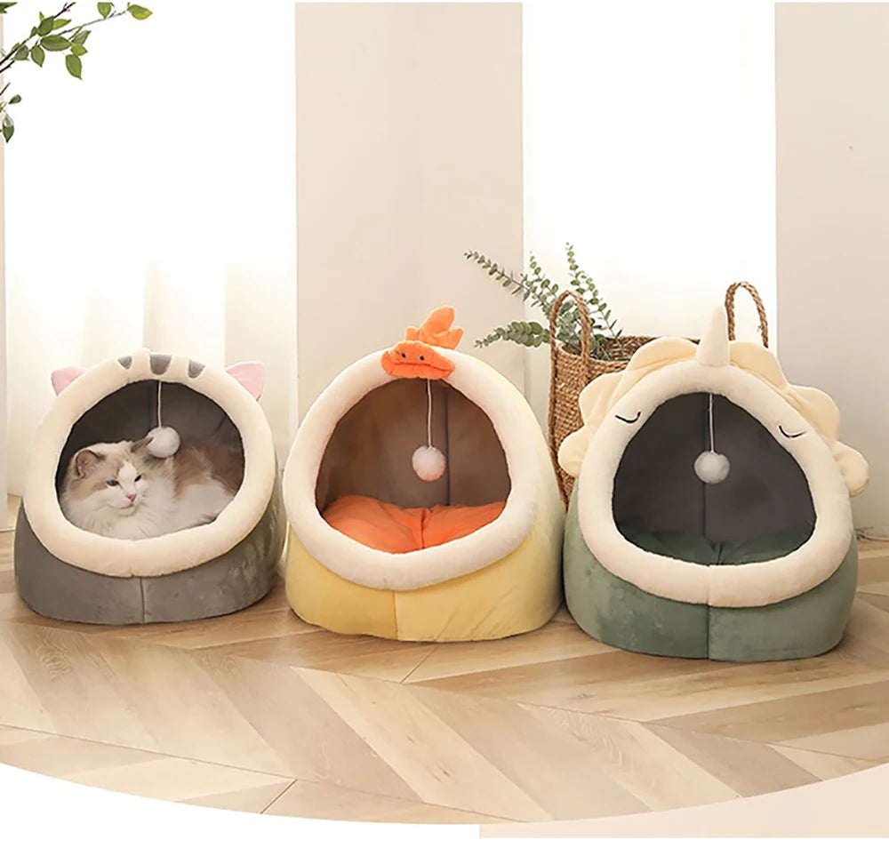 Cartoon Foldable Cat & Small Dog Bed