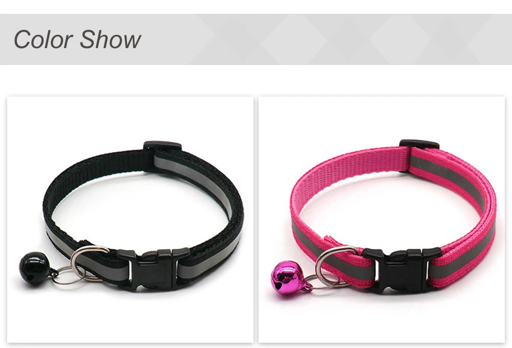 Reflective Cat & Small Dog Collars with Bells