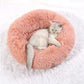 Round Plush Pet Bed for Dogs & Cats