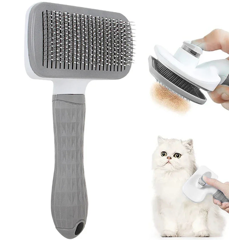 Pet Hair Remover Grooming Brush – Dogs & Cats