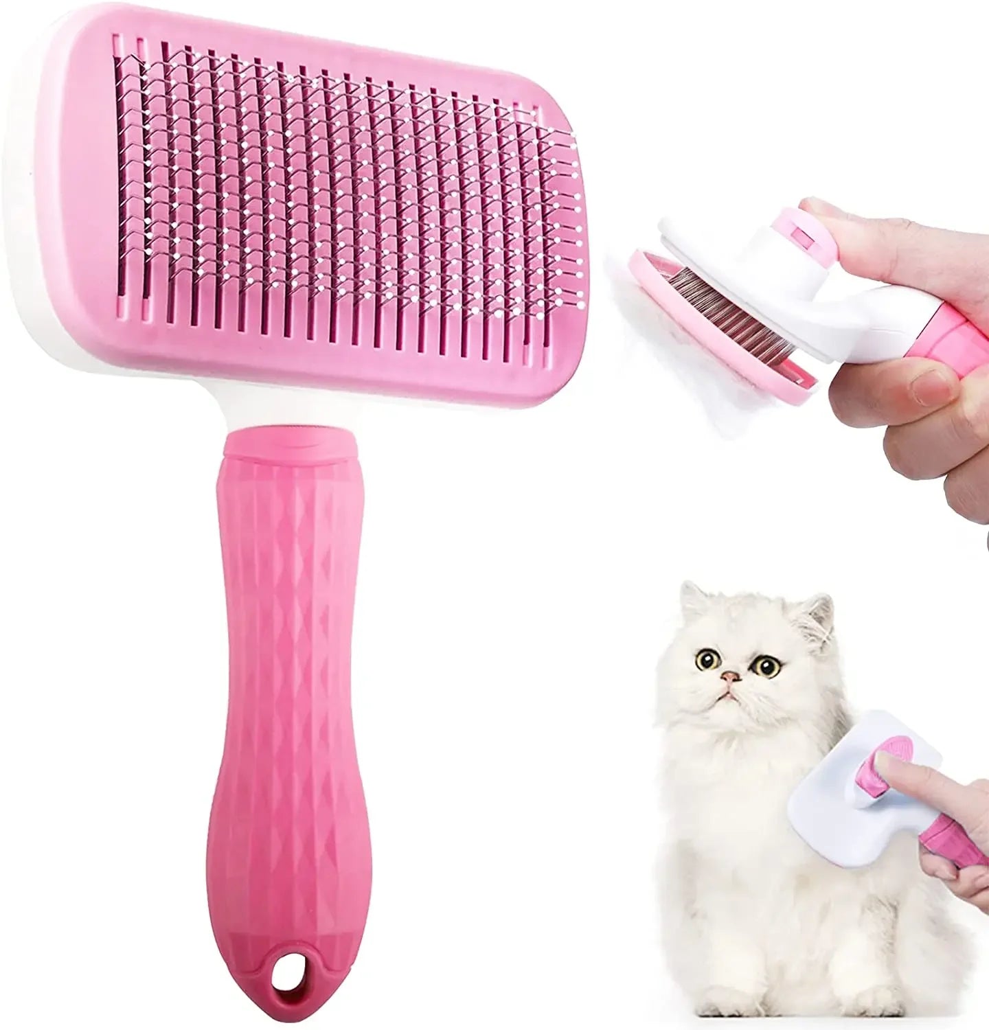 Pet Hair Remover Grooming Brush – Dogs & Cats