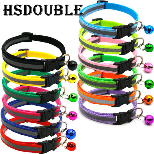 Reflective Cat & Small Dog Collars with Bells