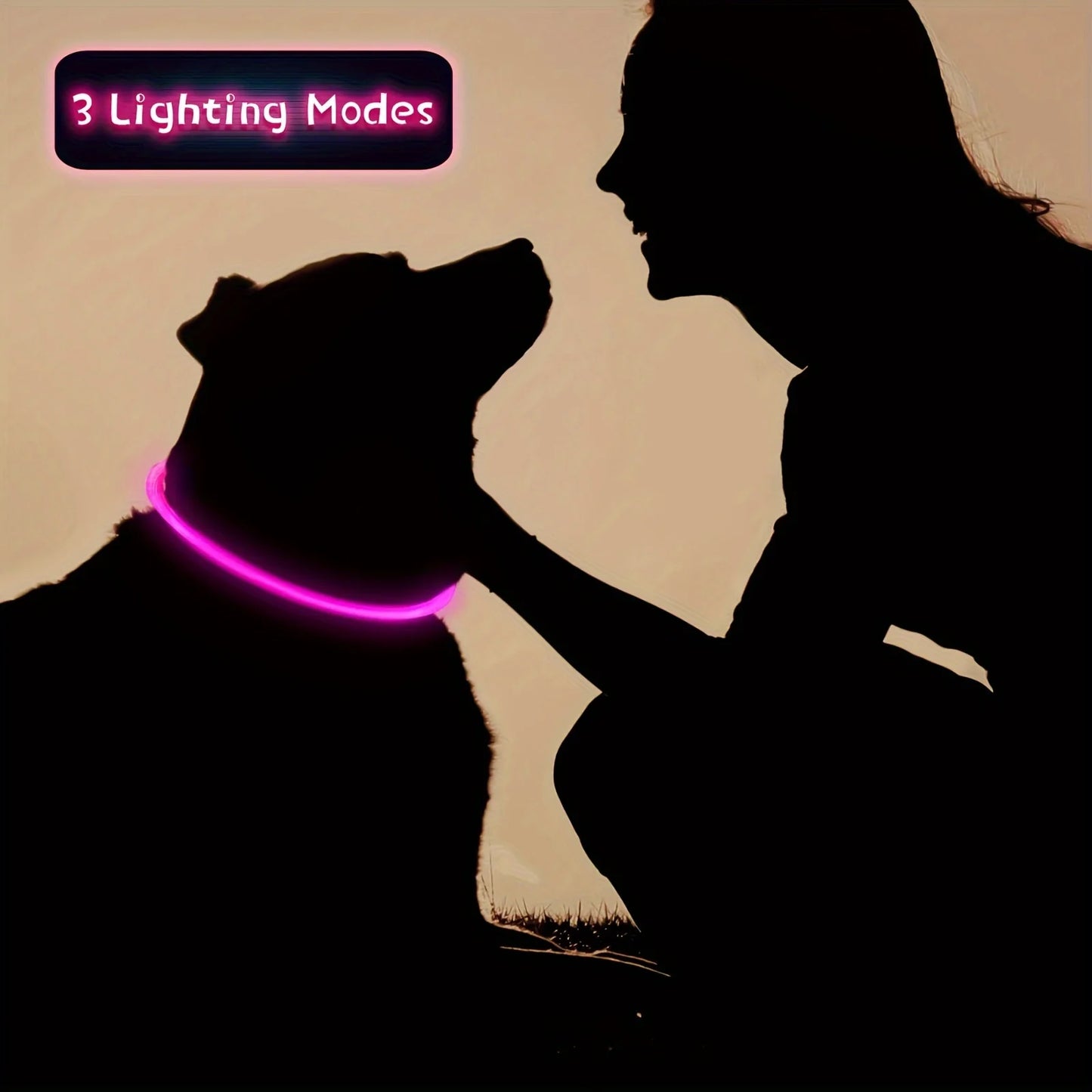 LED Rechargeable Dog Collar