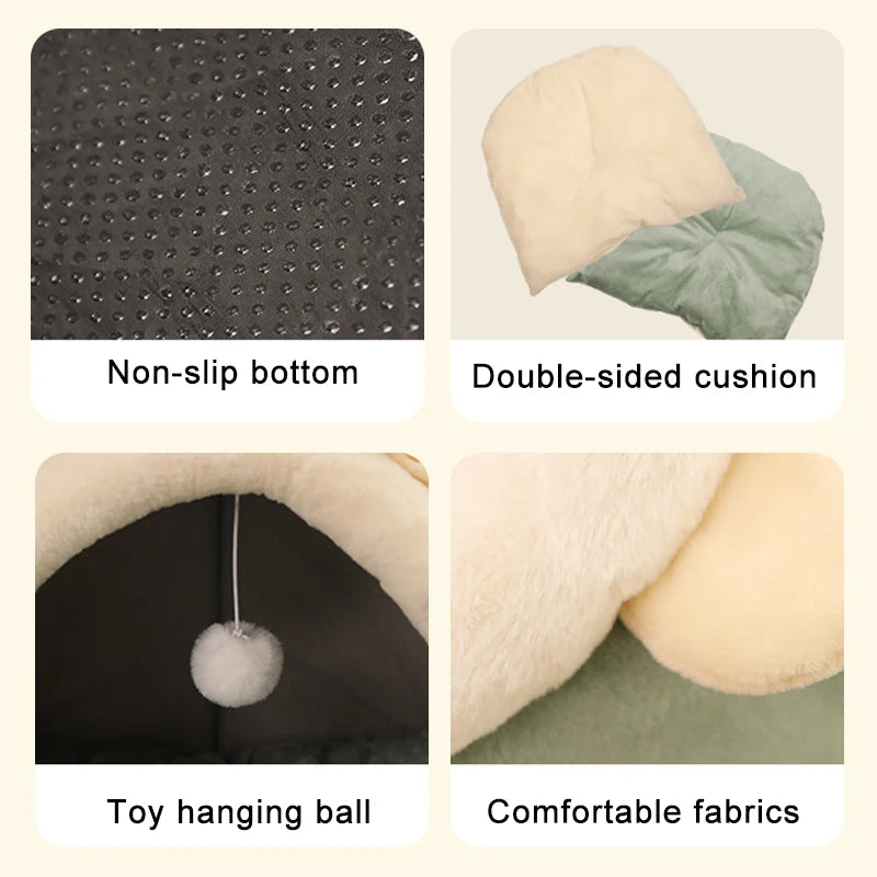 Cartoon Foldable Cat & Small Dog Bed