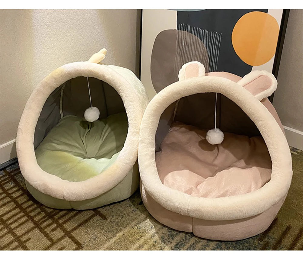 Cartoon Foldable Cat & Small Dog Bed