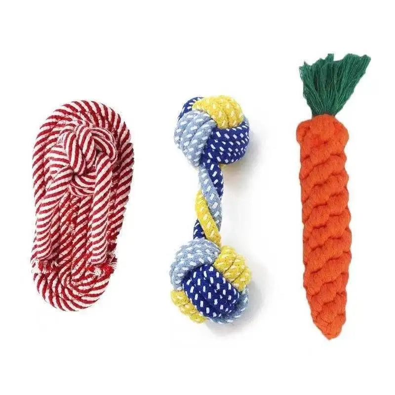 1PC Dog Toy Carrot Knot Rope