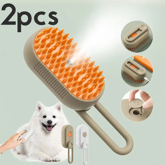 3-in-1 Steam Pet Grooming Brush