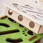 Pet Cat Puzzle Maze Holes Toys Felt Box With Bell Ball.