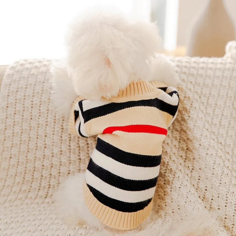 Luxury Striped Dog & Cat Sweater