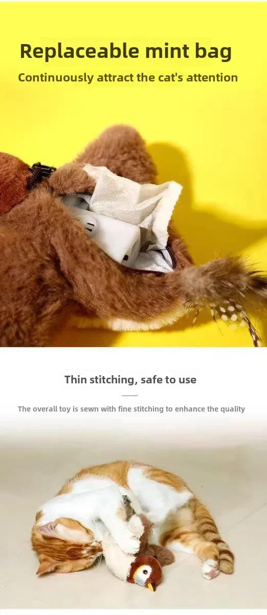 Electric Catnip Pat Bird Toy