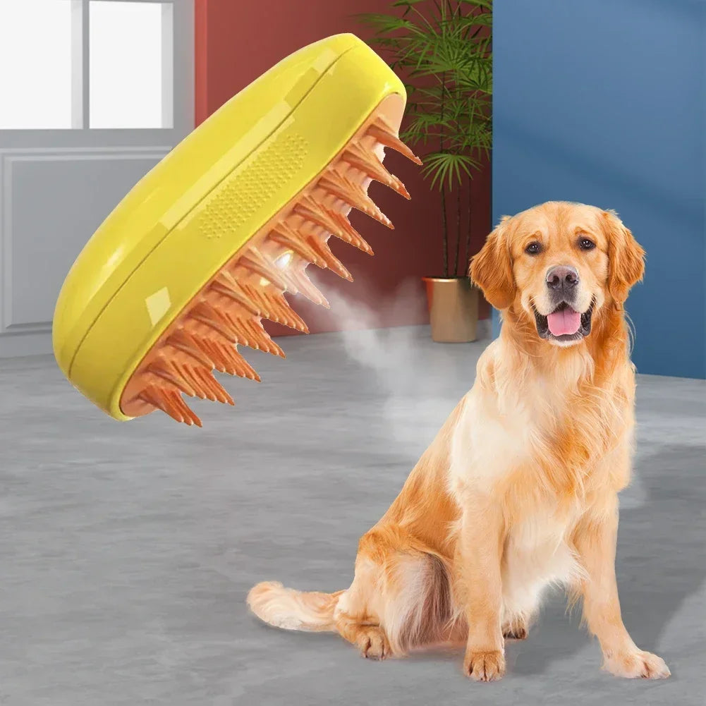 3-in-1 Steam Pet Grooming Brush