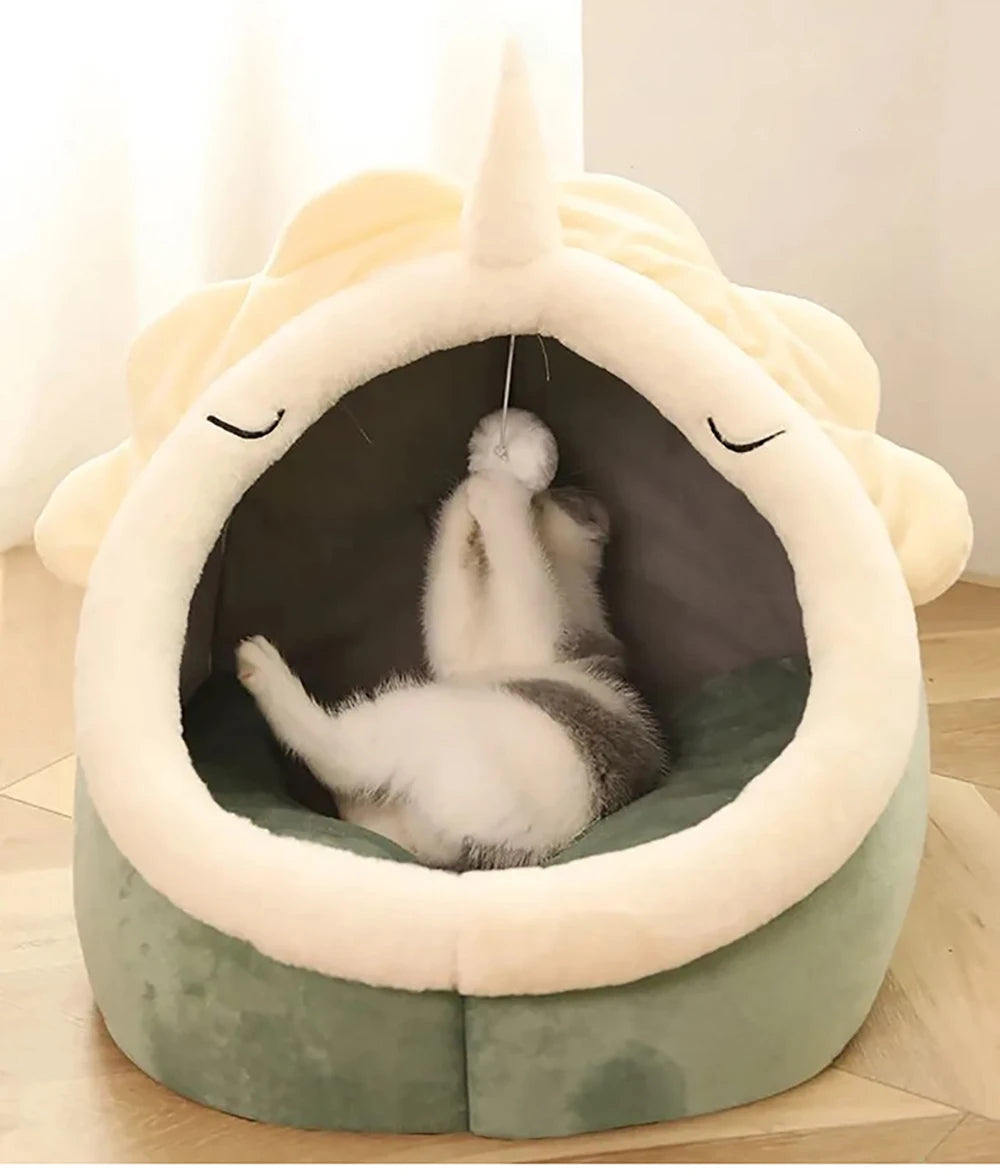 Cartoon Foldable Cat & Small Dog Bed