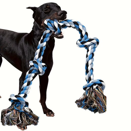 1pc Heavy-Duty Dog Rope Toy with Teeth Cleaning & Chewing - Extra Long Rope -Durable Chew Toy for Teeth Cleaning dog accessories