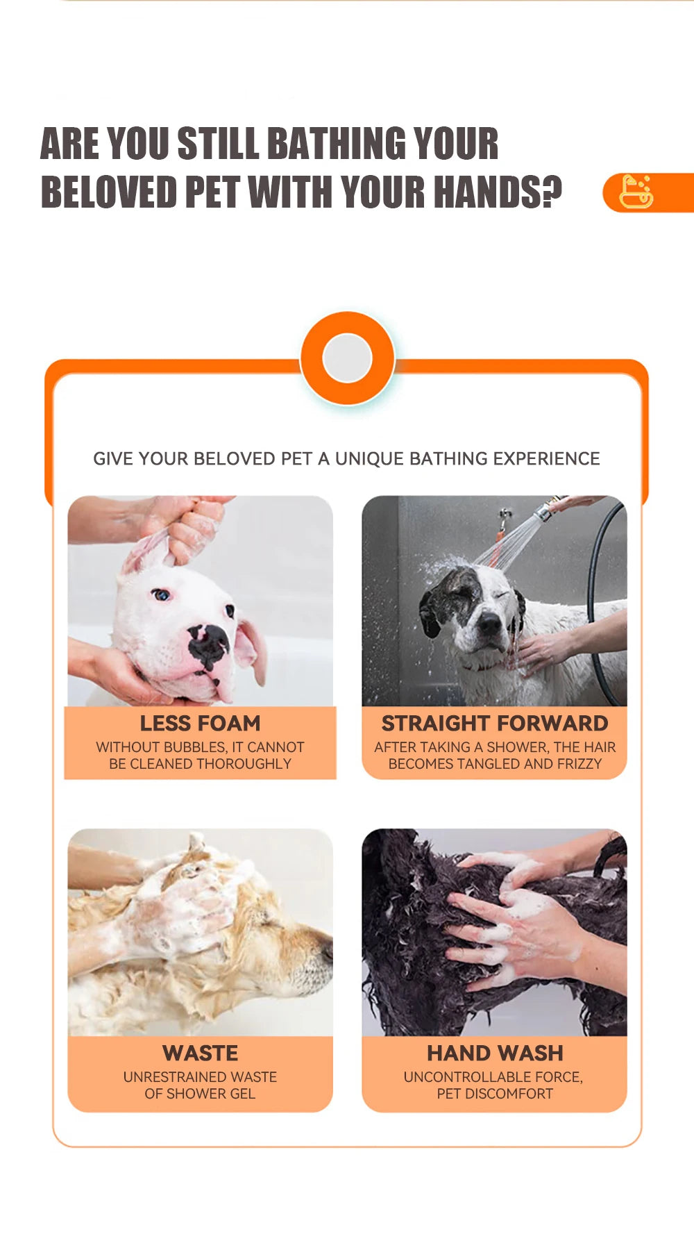 Dog Bathing Brush Pet Massage