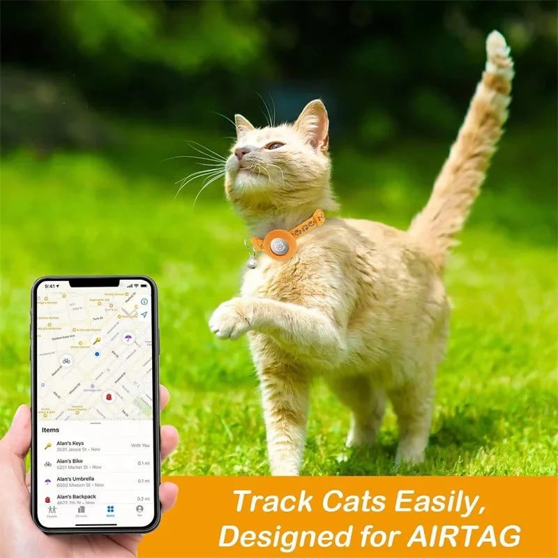 Cat Collar with Airtag & Bell