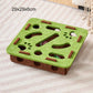 Pet Cat Puzzle Maze Holes Toys Felt Box With Bell Ball.