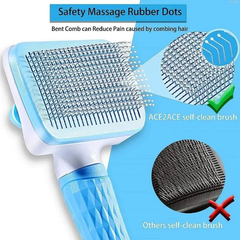 Pet Hair Remover Grooming Brush – Dogs & Cats