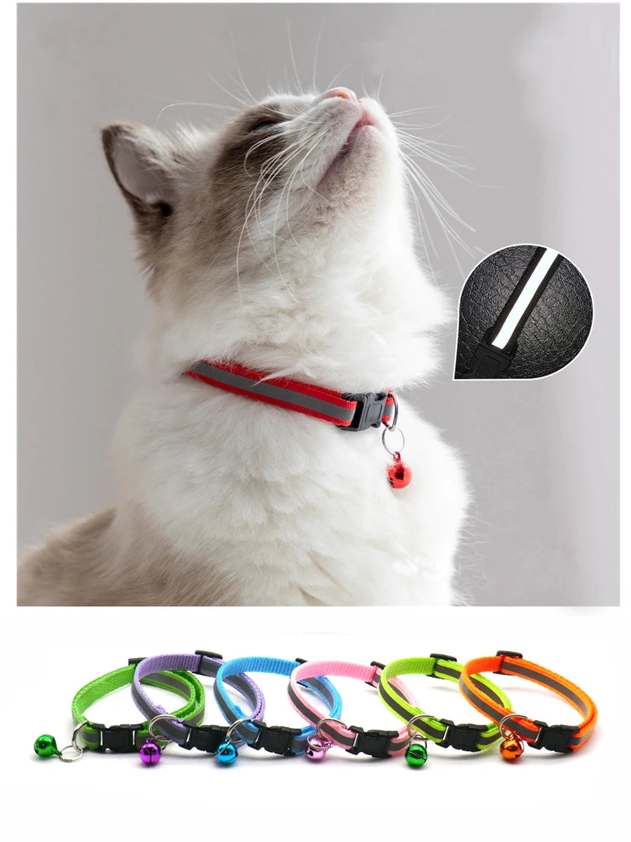 Reflective Cat & Small Dog Collars with Bells