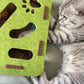 Pet Cat Puzzle Maze Holes Toys Felt Box With Bell Ball.