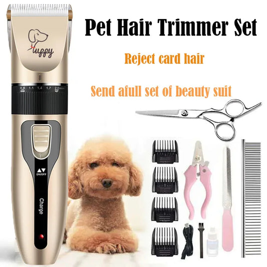 Cordless Pet Hair Clipper with Ceramic Blade