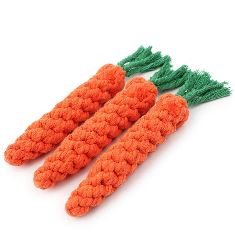 1PC Dog Toy Carrot Knot Rope
