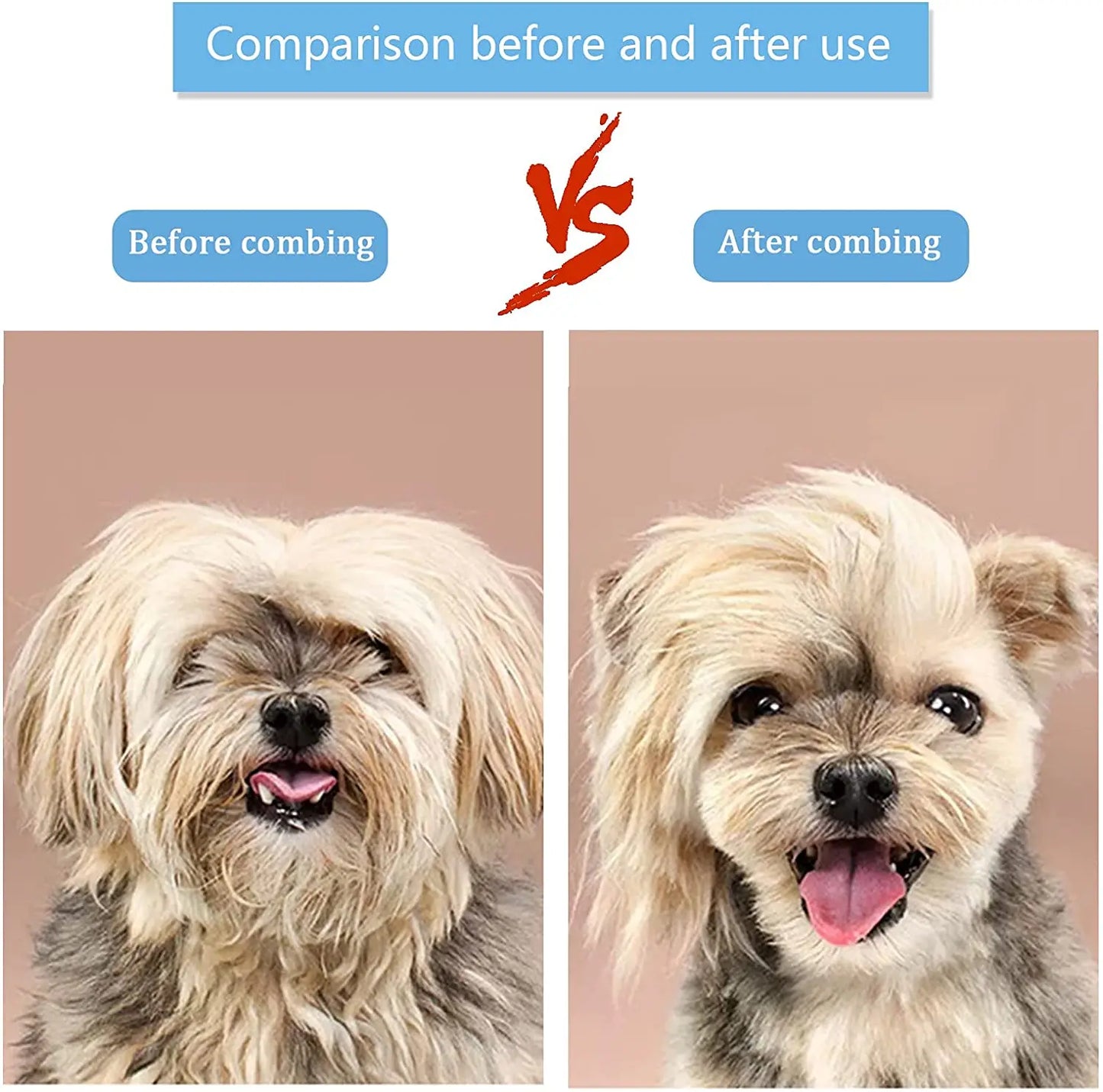 Pet Hair Remover Grooming Brush – Dogs & Cats