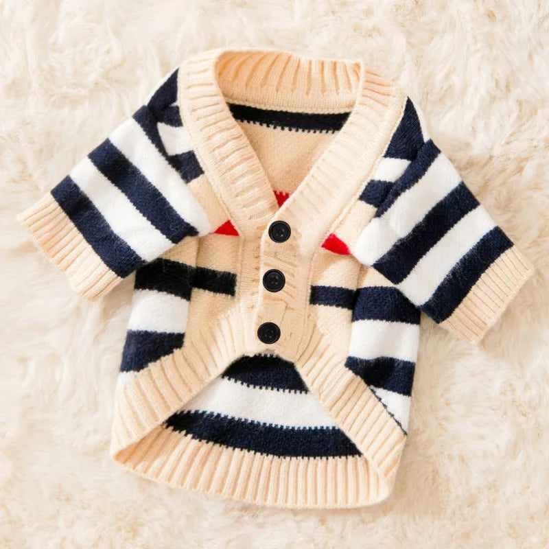 Luxury Striped Dog & Cat Sweater