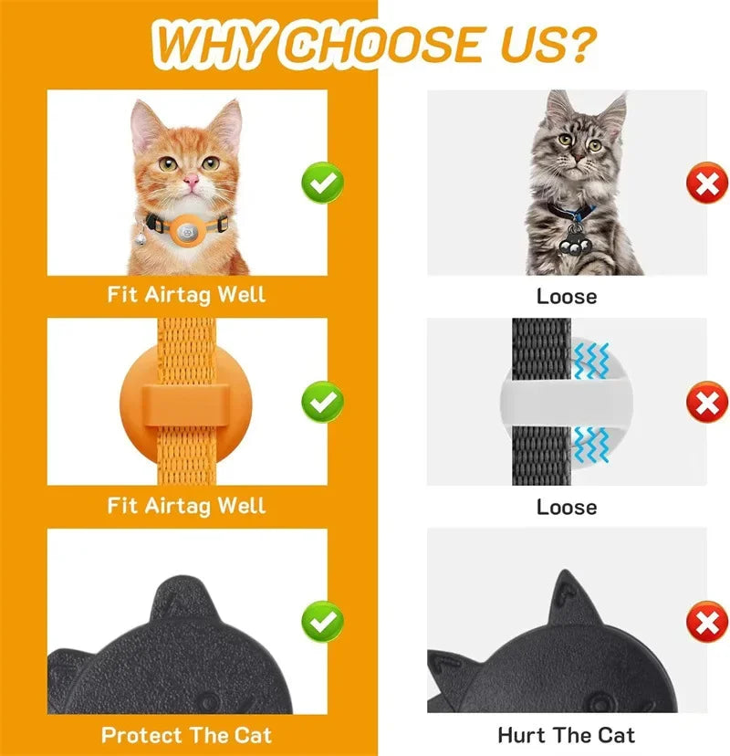 Cat Collar with Airtag & Bell