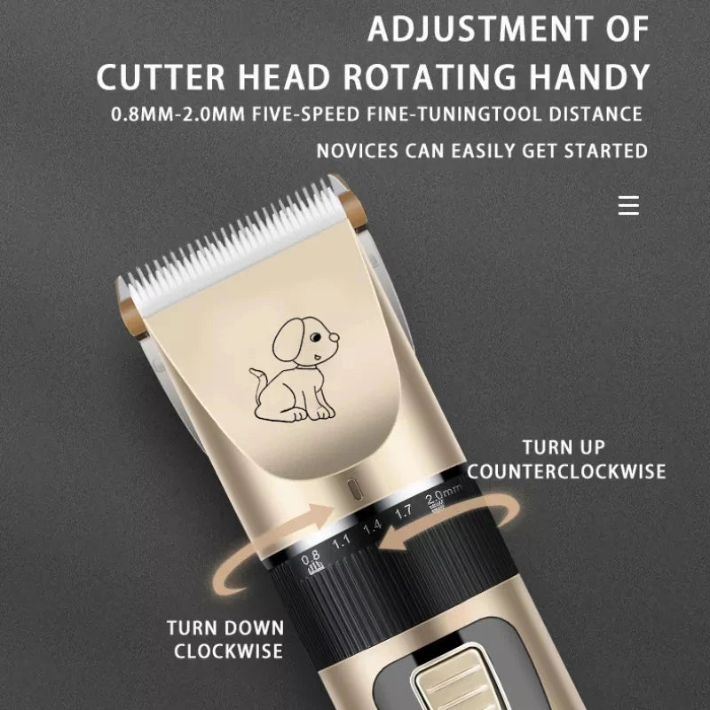 Cordless Pet Hair Clipper with Ceramic Blade