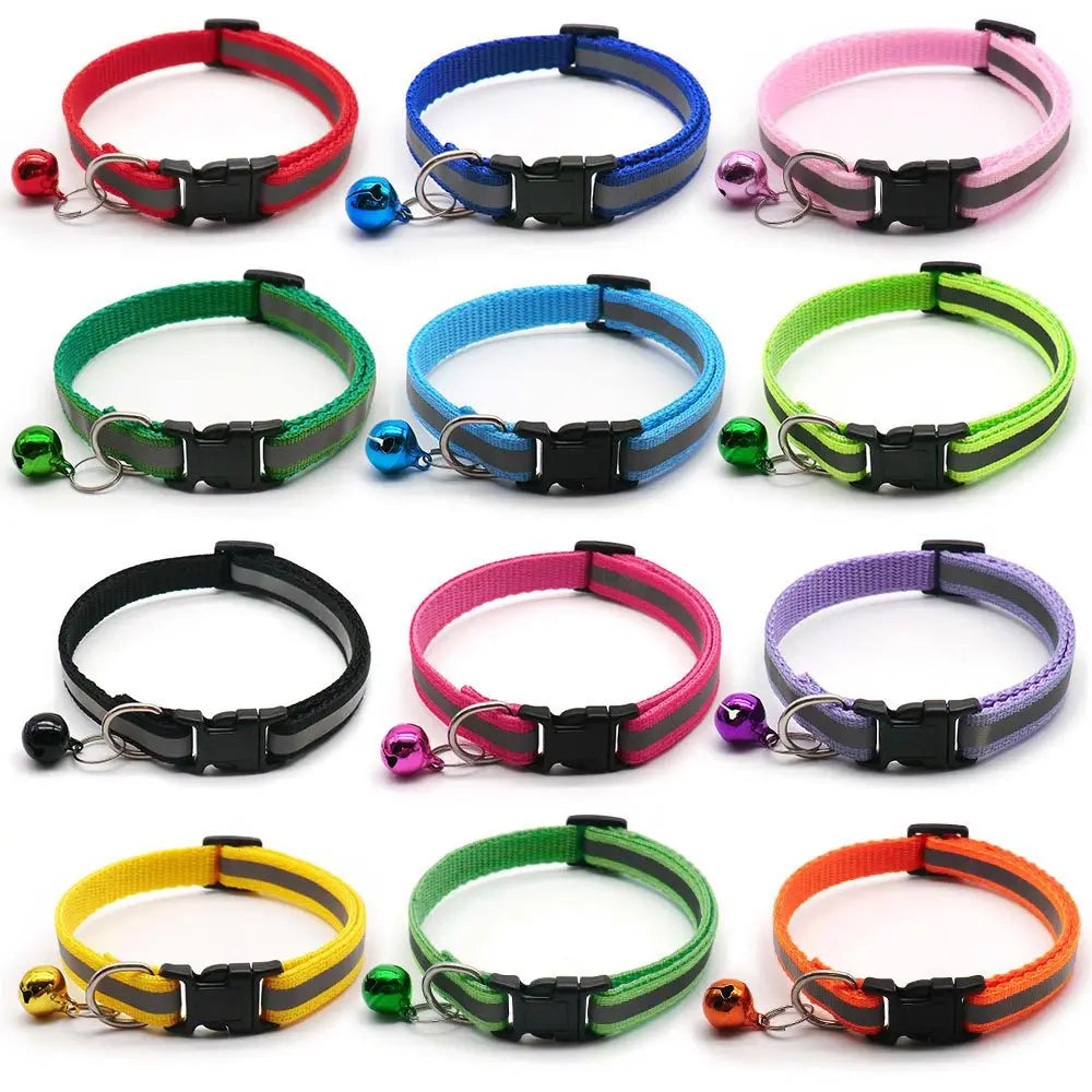 Reflective Cat & Small Dog Collars with Bells